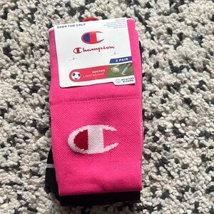 Champion Pink and Black Soccer Socks